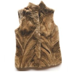 SOLD Lovely Real Fur Vest- XS - Pieced Rabbit